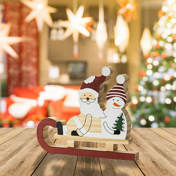 JWshufel Wooden Christmas Ornaments Christmas Tree Decorations Vintage Christmas Ornaments Unique Log Design Long Lasting Holiday Decor for Home Office 6.7 in Beige