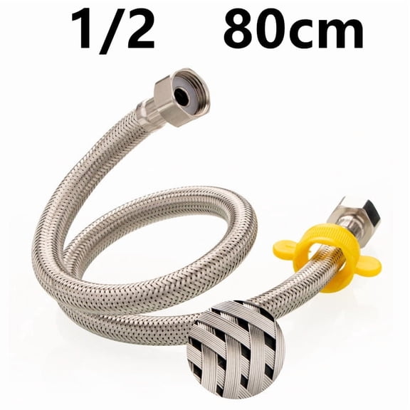 50/80cm 1/2 Inch Explosion Proof Pipe Hose Braided Flexible Faucet Water Pipe for Kitchen Bathroom Toilet Pipe
