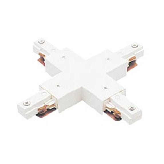 JX-BN-WAC Lighting-Accessory-Single Circuit J Series X Connector-7.13 Inches Wide by 0.75 Inches High-Brushed Nickel Finish