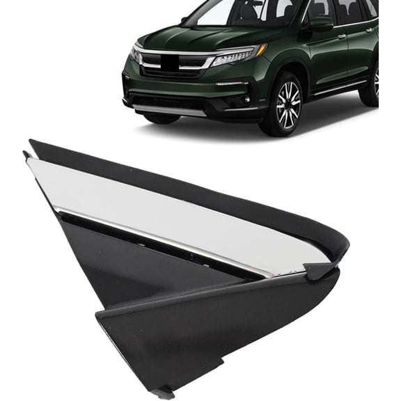 JX RACING Black Left Mirror Corner Triangle Trim Compatible with 2016 2017-2022 Honda Pilot