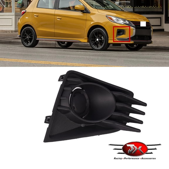 JX RACING Compatible with 2021-2024 Mitsubishi Mirage Fog Lamp Light Cover Right Passenger Side RH