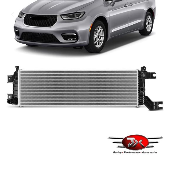 JX RACING Engine Coolant Radiator Assembly Compatible with 2021-2024 Chrysler Pacifica Voyager V6 3.6L Front Radiator