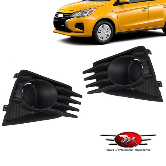 JX RACING Fog Lamp Fog Light Cover Set Compatible with 2021-2024 Mitsubishi Mirage Left Right Side 2Pcs