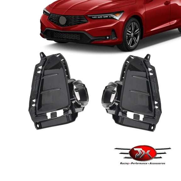 JX RACING Front Bumper Fog Lamp Cover Bezel Left Driver & Right Passenger Side Compatible with Acura Integra 2023-2025 Foglight Cover Pair 71168-3S5-A11