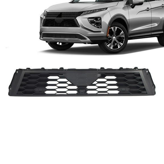 JX RACING Front Bumper Grill Compatible with Mitsubishi Eclipse Cross 2022 2023 2024 Matte Black Center Grille 6405A380XA