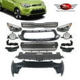 thumbnail image 1 of JX RACING Front Bumper Grille Kit Compatible with 2014 2015 2016 Kia Soul Front Grille/Bumper Cover/Fog Light/Headlights Assembly/Brackets/Radiator Support Cover Set, 1 of 12