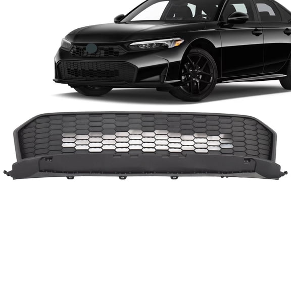 JX RACING Front Bumper Lower Grille Compatible with Honda Civic 2025 2026 Front Lower Grille Black 71150-T56-A50 71150T56A50