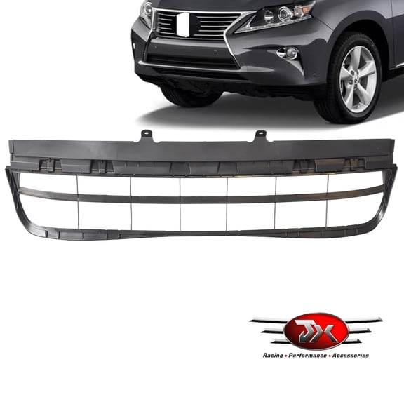 JX RACING Front Bumper Lower Grille Matte Black Compatible with 2013 2014 2015 Lexus Rx350 531120E090