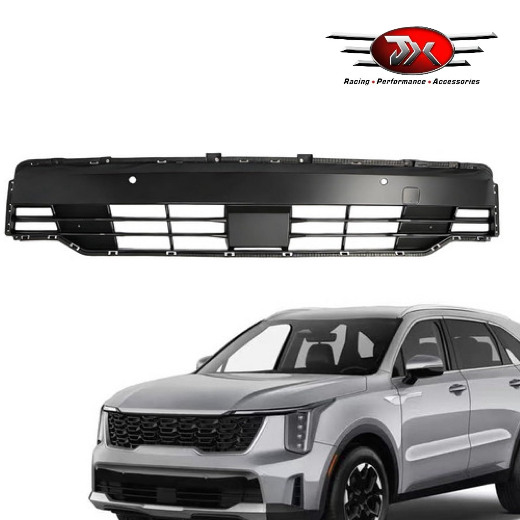 JX RACING Front Bumper Lower Grille With Sensor Hole Compatible with ...
