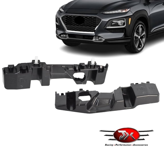 JX RACING Front Bumper Side Retainer Brackets Set Compatible with Hyundai Kona 2018-2021 Front Bumper Cover Bracket Left Driver and Right Passenger Side