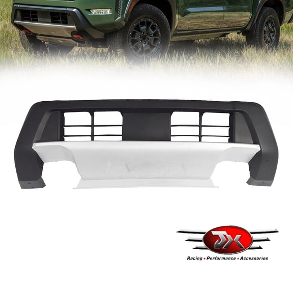 JX RACING Front Lower Bumper Cover Fascia Grille Valance Panel Compatible with 2022-2024 Nissan Frontier PRO-4X/PRO-X Plastic Textured