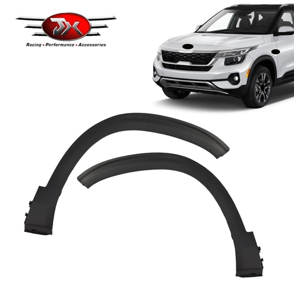 JX RACING Front Right Left Fender Flares Textured Set pair Compatible with 2021 2022 2023 2024 2025 Kia Seltos 2pcs Black