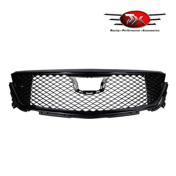 JX RACING Front Upper Grille Sport Style Gloss Black Compatible with 2020-2024 Cadillac CT4 Bumper Grille