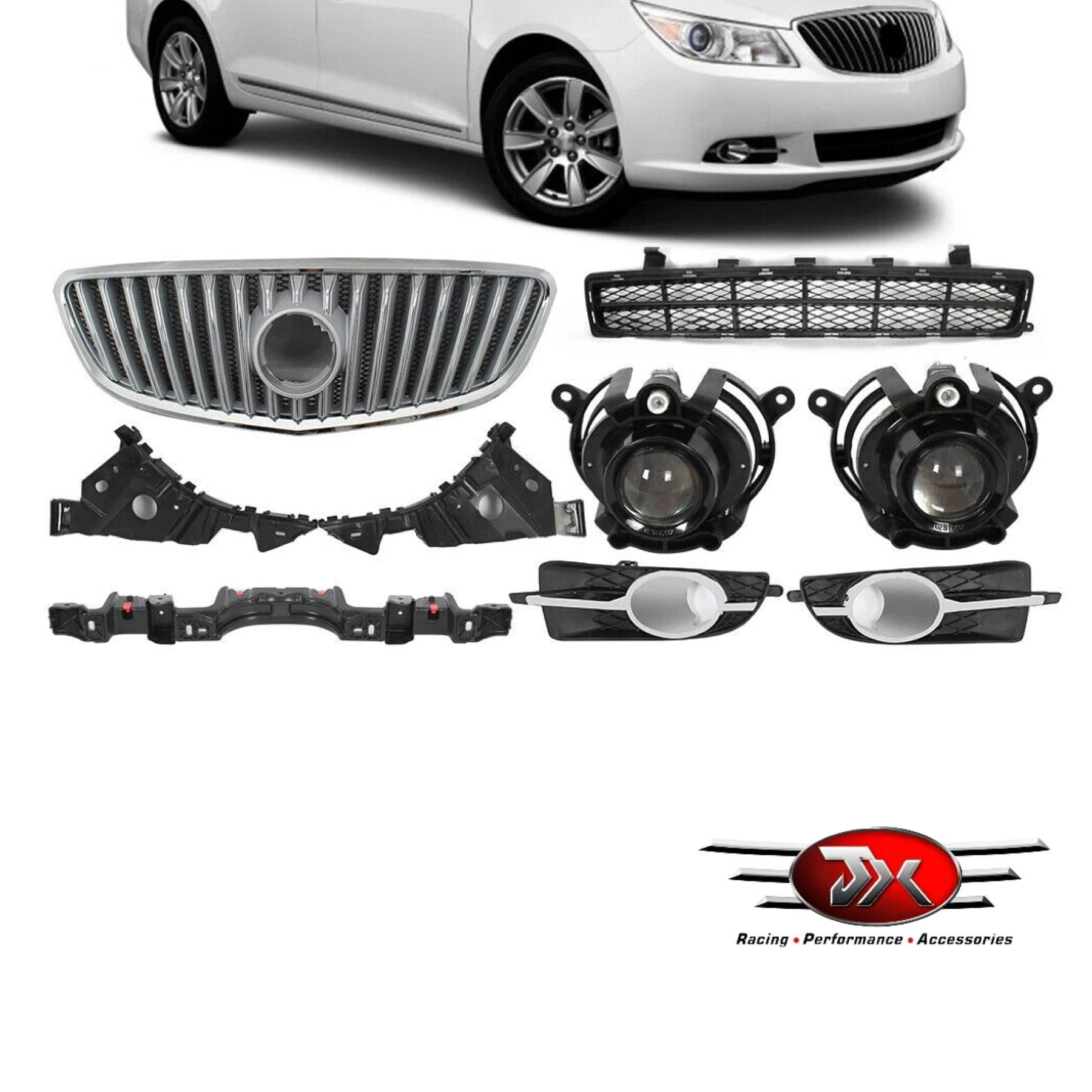 Front Lower Bumper Grille Insert For Buick LaCrosse 2010 2011 2012 2013 - Black - Replaces GM1036124