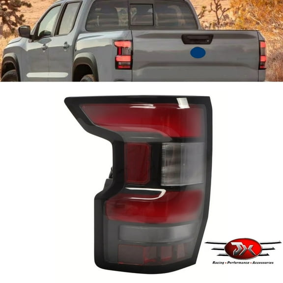JX RACING Full LED Tail Light W/Bulbs Compatible with Nissan Frontier 2022 2023 2024 Red Rear Brake Tail Lamp Assembly Left Driver Side