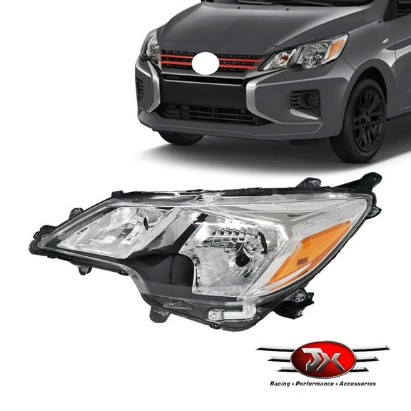 JX RACING Head Lamp For 2021-2024 23 Mitsubishi Mirage Halogen Headlight Left Driver Side