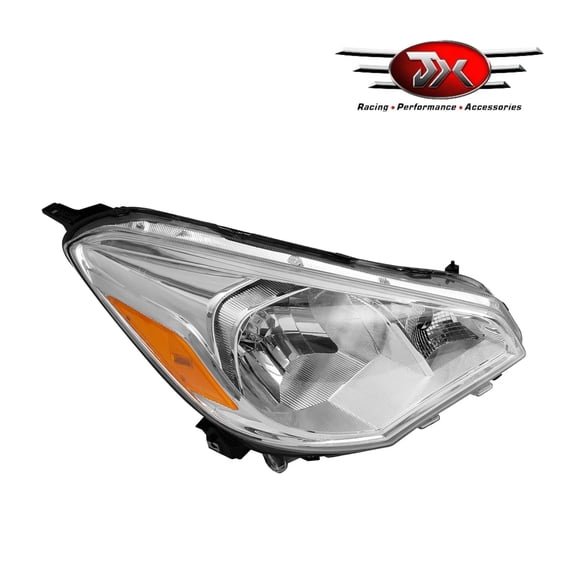 JX RACING Headlight Assembly Compatible with Mitsubishi Mirage G4 Sedan 2017 2018 2019 2020 Headlight Halogen Chrome Right