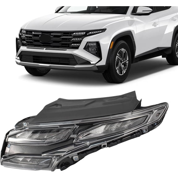 JX RACING LED DRL Daytime Running Light Left Driver Side Compatible with Hyundai Tucson 2025 DRL Upper Turn Signal Driving Lamp 92207-CW510