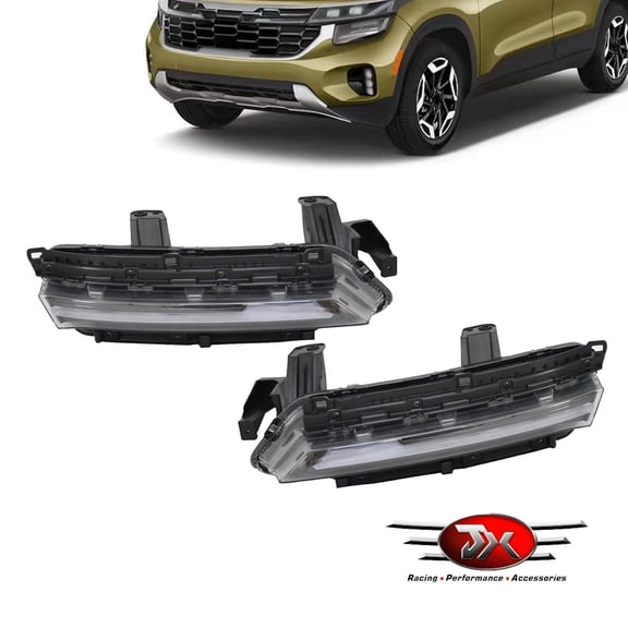 JX RACING LED Daytime Running Light Set Compatible with Kia Seltos 2024-2025 DRL Left&Right Side