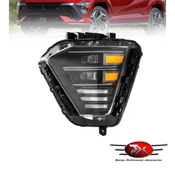 JX RACING LED Headlight Assembly Compatible with 2024-2025 Hyundai KONA Limited Headlamp w/Bulbs Turn Signal Headlight Left Driver Side