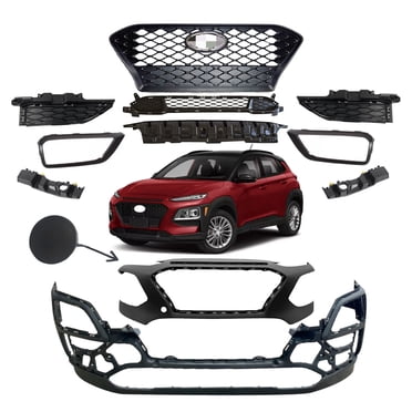 3-Piece Front Bumper Grille & Molding Set For 2013-2016 Dodge Dart – Black Mesh