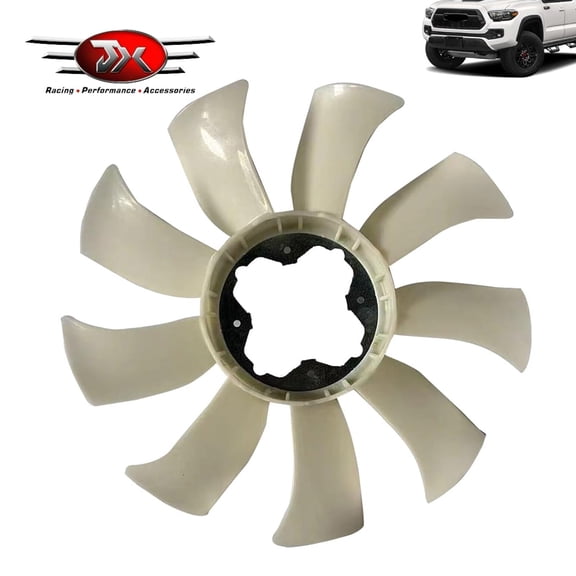 JX RACING Radiator Engine Cooling Fan 3.5L Blade Compatible Toyota Tacoma 2016-2023