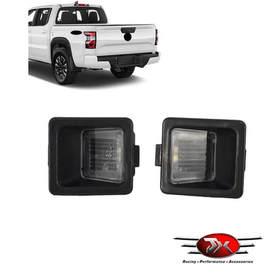 JX RACING Rear License Plate Light Kit Compatible With Nissan Frontier 2022-2025 Rear Rear Bumper License Plate Light Set Left & Right Side 26510-EZ01A