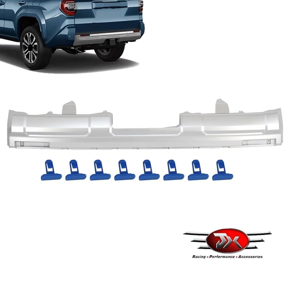 JX RACING Silver Lower Valance Panel Rear Bumper Molding Compatible with 2025 2026 Toyota 4Runner TRD PRO & TRD Off-Road Style Bumper Cover Face Bar