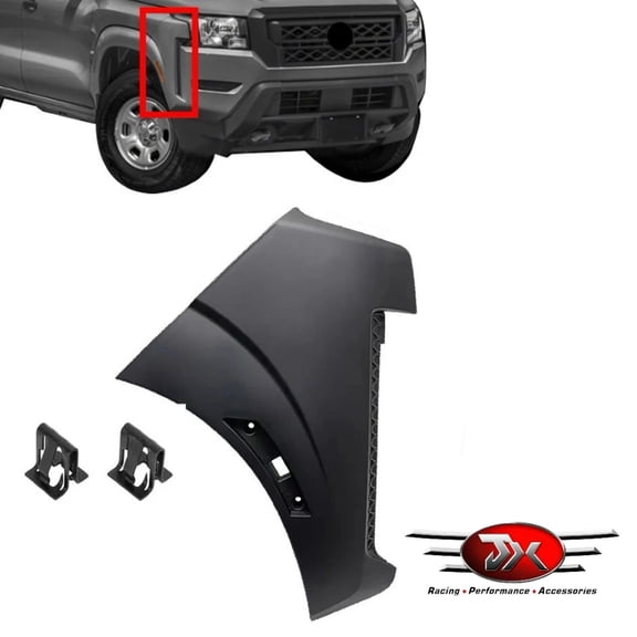 JX RACING Upper Bumper Face Bar End Extension Compatible with 2022-2024 Nissan Frontier S SV Front Bumper Extension Right