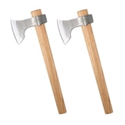 JXE JXO 16.5 Camping Hatchet Axe , Forged Steel Blade with Hickory Handles for Wood Chopping and Outdoor Use,2-Pack