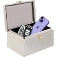 thumbnail image 1 of JXE JXO Faux Leather Faraday Box for Car Keys, RFID Signal Blocking Key Fob Protector Case, Beige Car Key Wallet Shielding Pouch for Anti-Theft and Privacy Protection, 1 of 6