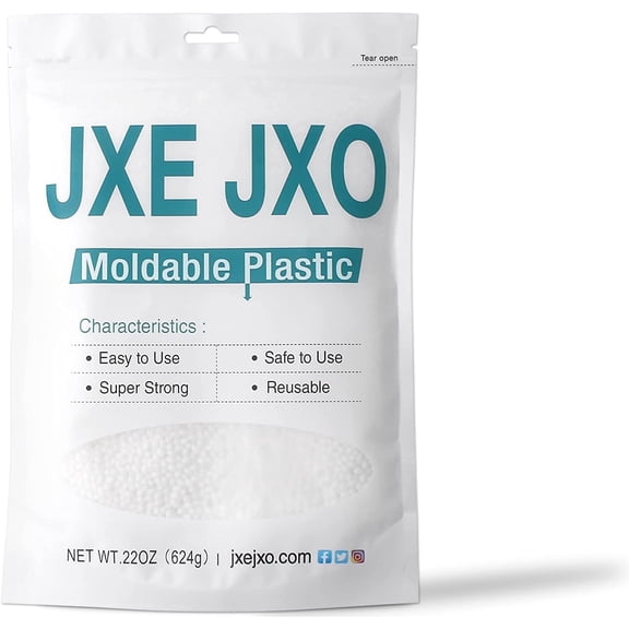 JXE JXO Moldable Polymorph Plastic Pellets 22oz, Thermoplastic Beads for DIY Modeling and Crafts