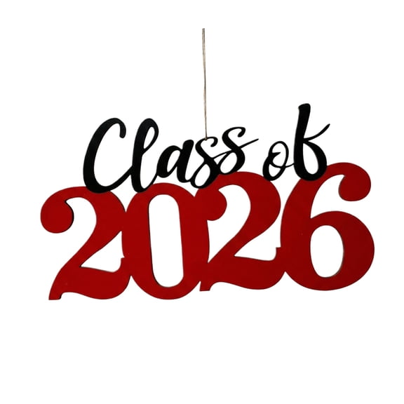 JXKIKOZE 15.7"x8.9" Class of 2026 Wooden Wall Decor - Large Graduation Decorations 2026 Hanging Plaque for High School and College Graduation Party, Decorative Sign for Graduation Celebration