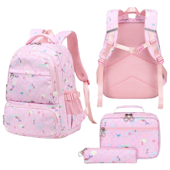 JXKIKOZE 3 Pcs School Backpack for Teens,Laptop College Backpacks with Lunch Bag Bookbag Set Elementary Middle High Back to School Supplies
