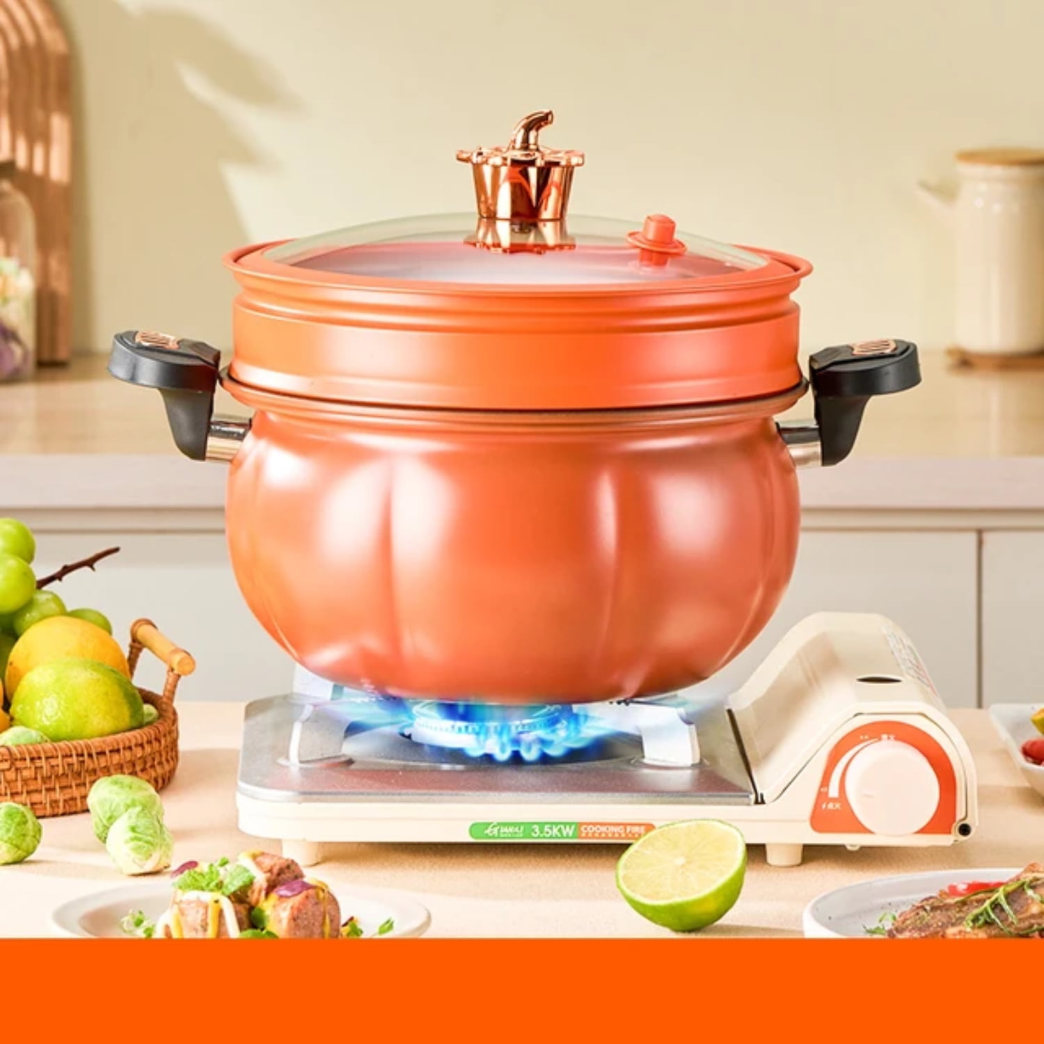 JXLKJCXT High-Quality Durable and Versatile Nonstick Cast Iron Pumpkin ...