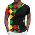 thumbnail image 1 of JXMVOJ Breathable Imitation Cotton Round Neck Short Sleeve Top for Men/Women/Kids, Cultural Support Black Month Festival Wear, Casual Summer Style, Unisex Printed TShirt, 1 of 4