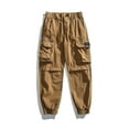 thumbnail image 1 of JXMVOJ Cargo Pants for Men Casual Cotton Relaxed Fit Pants Stretch Elastic Waist Lightweight Work Pants Multi Pockets, 1 of 9