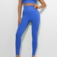 thumbnail image 1 of JXMVOJ Fashion Women Comfortable Casual Color Block Tight Fitting High Waist Lifting Buttocks Yoga Full Length Pants - Blue,Wide Leg Leggings For Women, 1 of 5