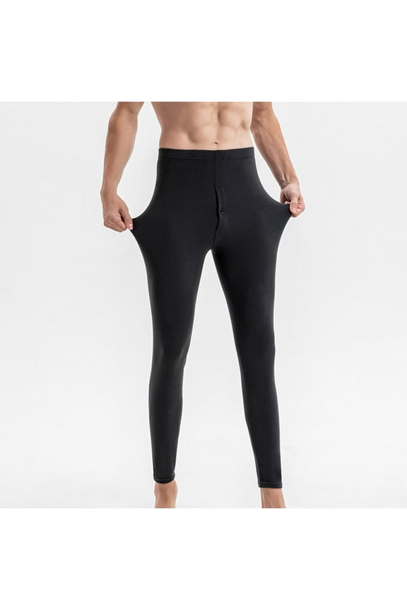 Men Thermal Compression Pants,Fleece Lined Heated Leggings for Cold Weather Sports Athletic Winter Men's Winter Fleece Lined Leggings Warm Thick Tights Thermal Pants Soft Stretchy Trousers