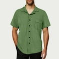 thumbnail image 1 of JXMVOJ Men's Casual Summer T-Shirt, Polyester Fiber, Short Sleeve, Stylish Buttoned Collar, Comfortable for Daily Wear, Casual, Outdoor, Vacation, Party & Work, 1 of 8