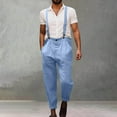 thumbnail image 1 of JXMVOJ Men's Cotton Bib Overalls, Adjustable Strap Workwear Jumpsuit, Breathable, Comfortable, Casual Wear for Outdoor, Jogging, Yoga, All-Season Use, 1 of 6
