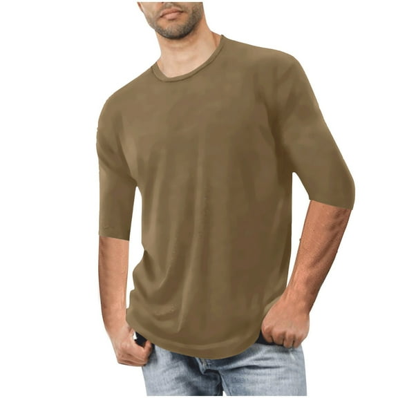 JXMVOJ Men's Cotton Polyester Spring T-Shirt Fashion Casual Home Wear Stylish Daily Outdoor Sports Top