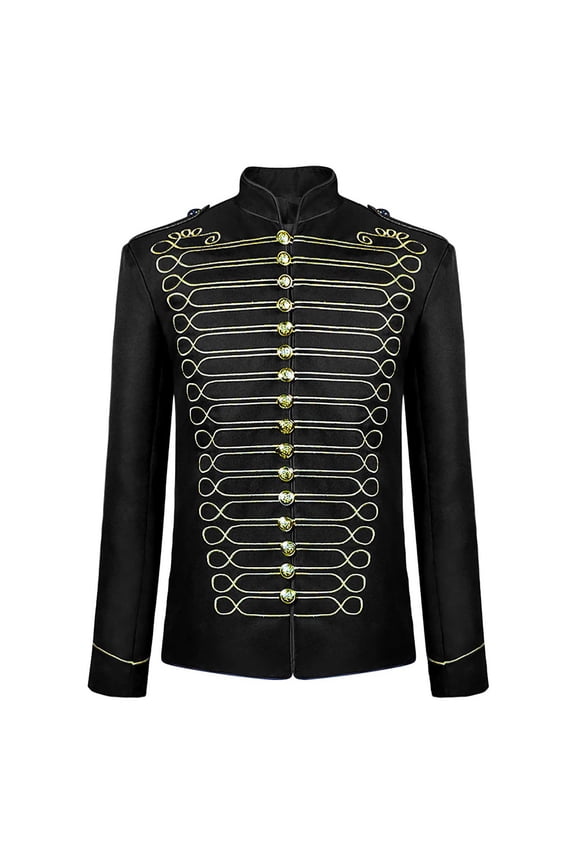 Men's Court Fashion Prince Uniform Gold Embroidered Jacket Suit Jacket