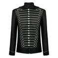 thumbnail image 1 of JXMVOJ Men's Court Fashion Prince Uniform Gold Embroidered Jacket Suit Jacket, 1 of 6