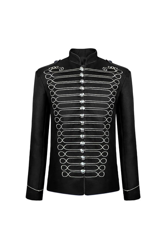 Men's Court Fashion Prince Uniform Gold Embroidered Jacket Suit Jacket