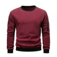 thumbnail image 1 of JXMVOJ Men's Crewneck Fleece Pullover Sweatshirt Men Casual Fashion Solid Pullover Long Sleeve Tops Sweatshirts, 1 of 3