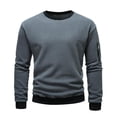 thumbnail image 1 of JXMVOJ Men's Crewneck Fleece Pullover Sweatshirt Men Casual Fashion Solid Pullover Long Sleeve Tops Sweatshirts, 1 of 7
