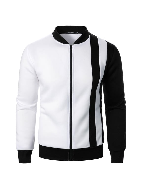 Men's Fashion Varsity Jacket Causal Slim Fit Cotton Letterman Baseball Bomber Jackets