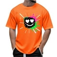 thumbnail image 1 of JXMVOJ Men's Funny T-Shirts Casual Halloween Fashion Printed Lightweight Sports Round Neck Short Sleeve Vintage Shirt Loose Fit Plus Size Comfy Trendy Outdoor Blouse Tops, 1 of 4