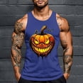 thumbnail image 1 of JXMVOJ Men's Halloween Print Round Neck Tank Blouse, Casual Sports Style Breathable Sweat-Wicking Non-Shrinking Non-Fading, Suitable for Spring Summer, Outdoor Daily Casual Wear, 1 of 5